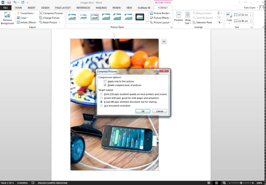 #94 Compress your images to shrink your Word documents!