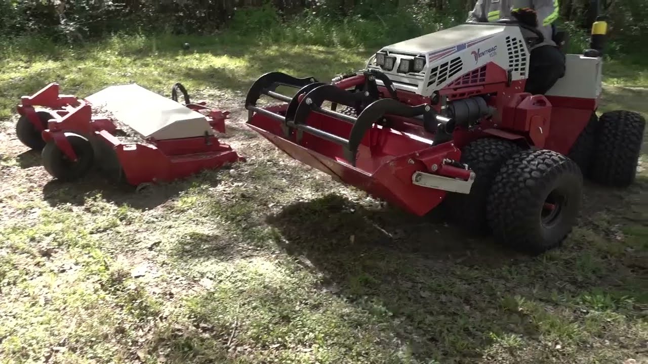 Swapping Attachments - Ventrac 4520Z - Tough Cut to Power Bucket (HQ682 to HE482)