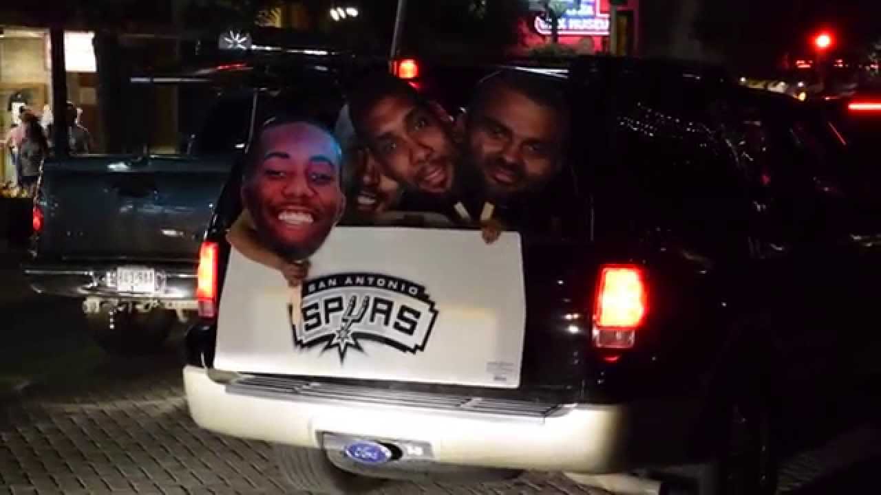 Spurs Fans Celebrating on the Streets of San Antonio - 2014