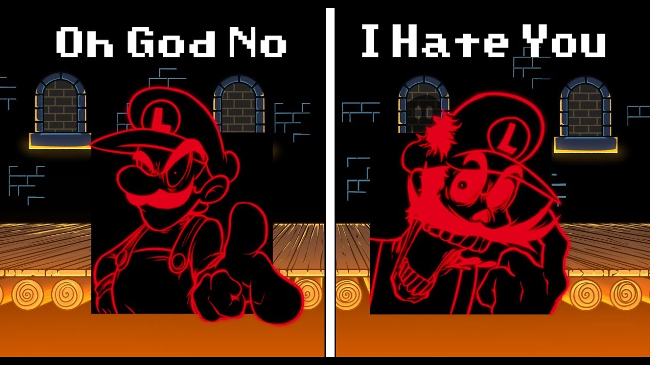Oh God No & I Hate You But Every Turn A Different Character Sings It. (FNF Mario's Madness)