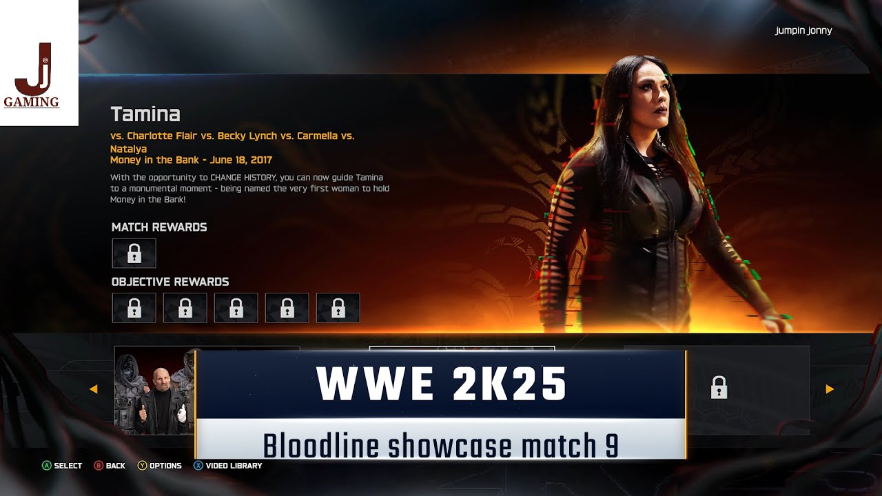 Матч 9 в WWE 2K25 Showcase: выполните все задания: Тамина против Натальи против Бекки против Флэр...