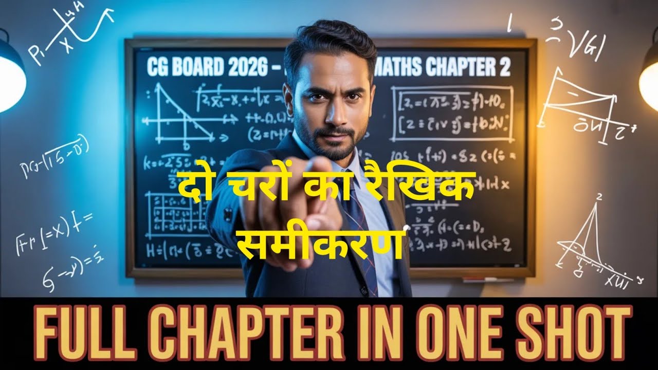 Cg board exam 2026 maths chapter 2 l दो चरो का रैखिक समीकरण l linear equations in two variables 