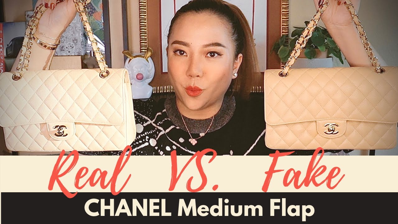 [REAL vs. FAKE] CHANEL Medium Classic Flap SUPER-FAKE Detail Comparison | My First Luxury