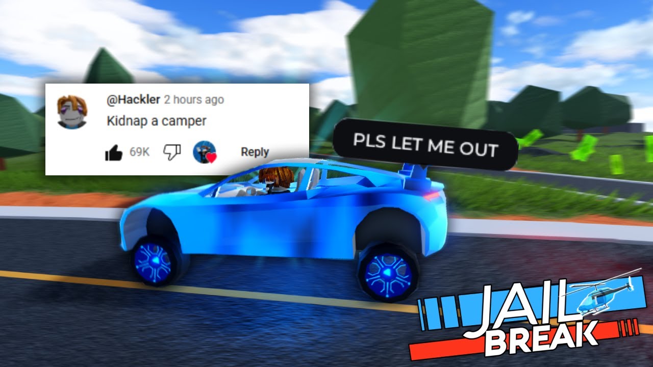 Attempting Your CRAZY DARES In Roblox Jailbreak...
