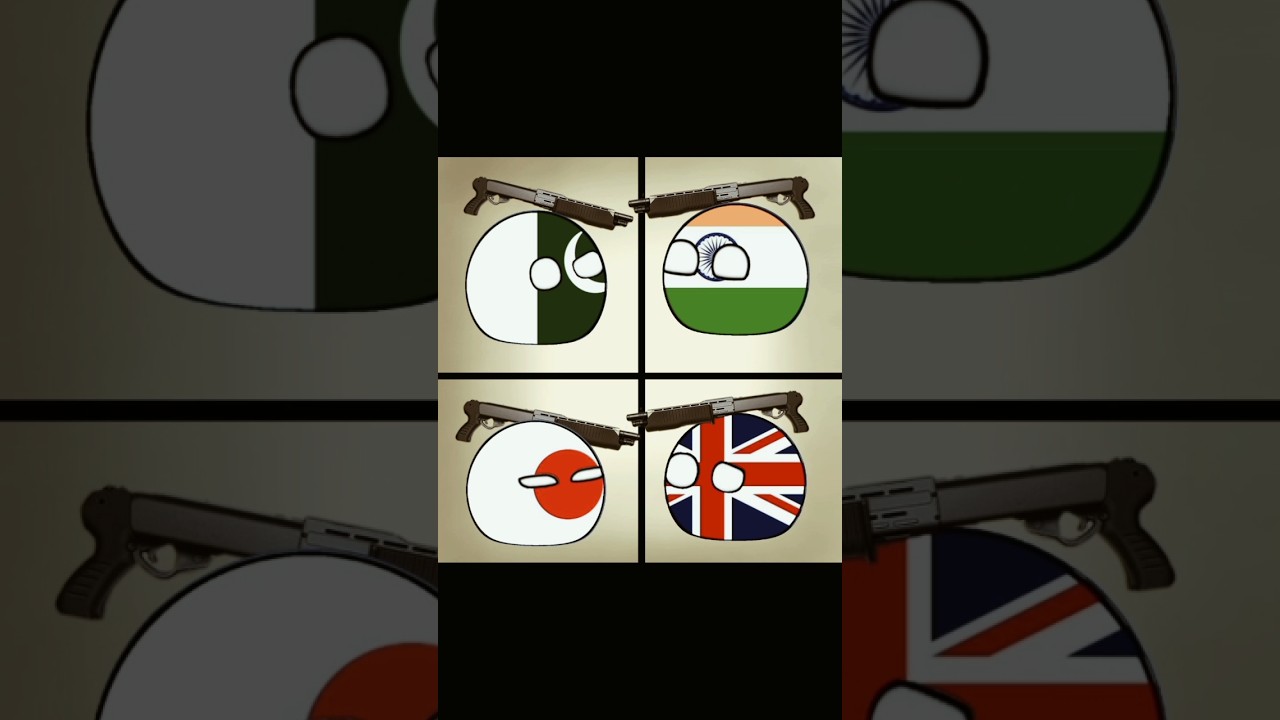 India pakistan japan Uk Relations #countryballs#india #uk