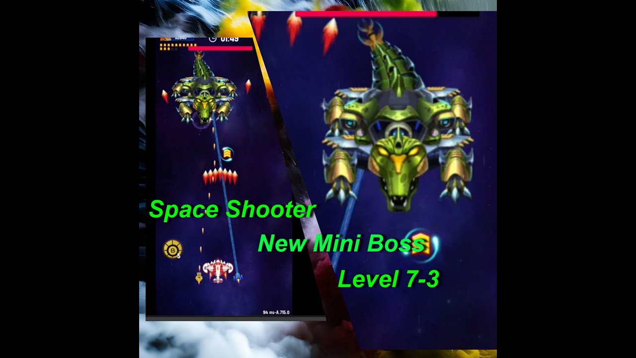 Space Shooter. New Mini Boss 7.  Level 7 - 3