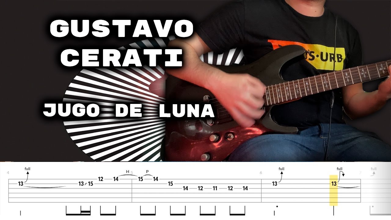 Jugo de Luna - Gustavo Cerati Cover Tutorial Guitarra [+Tabs]