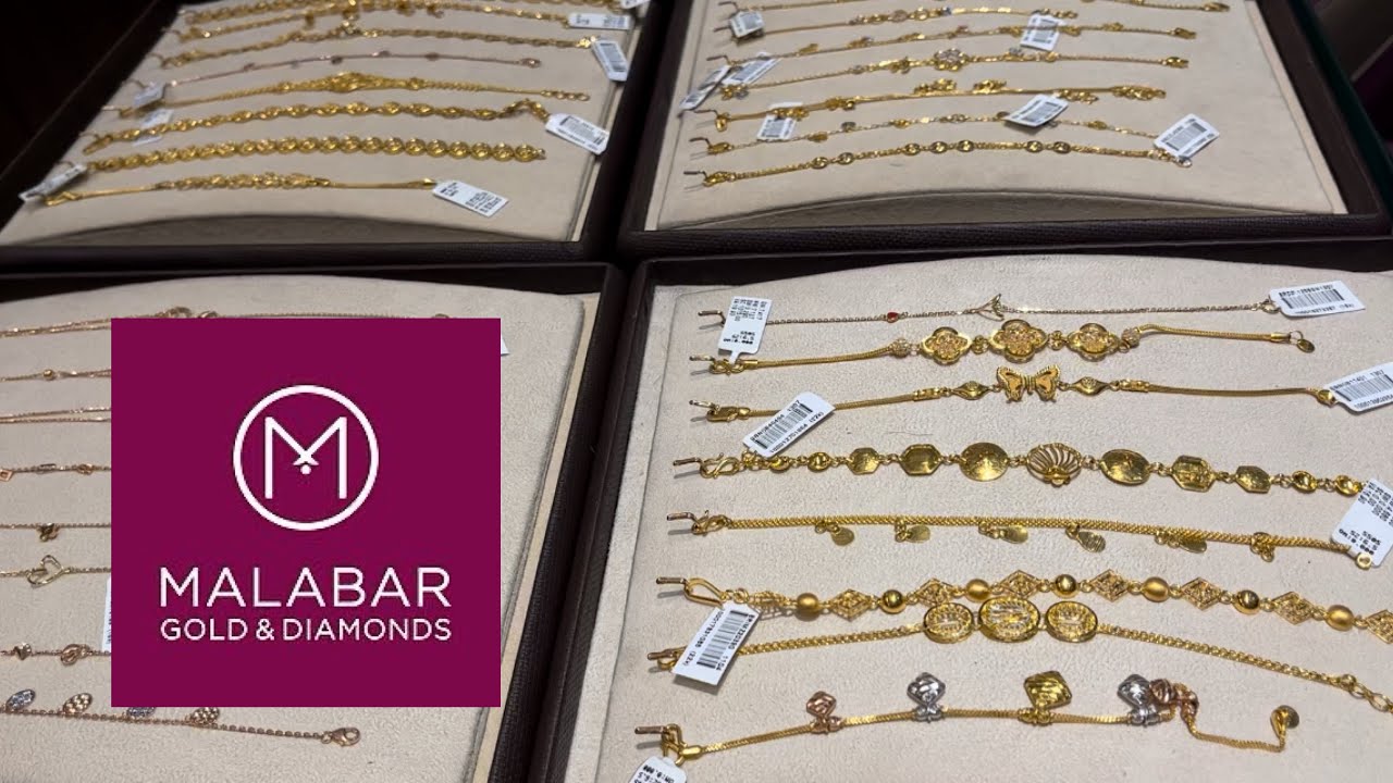 Huge collection new light weight gold bracelet designs with price and weight from Malabar gold