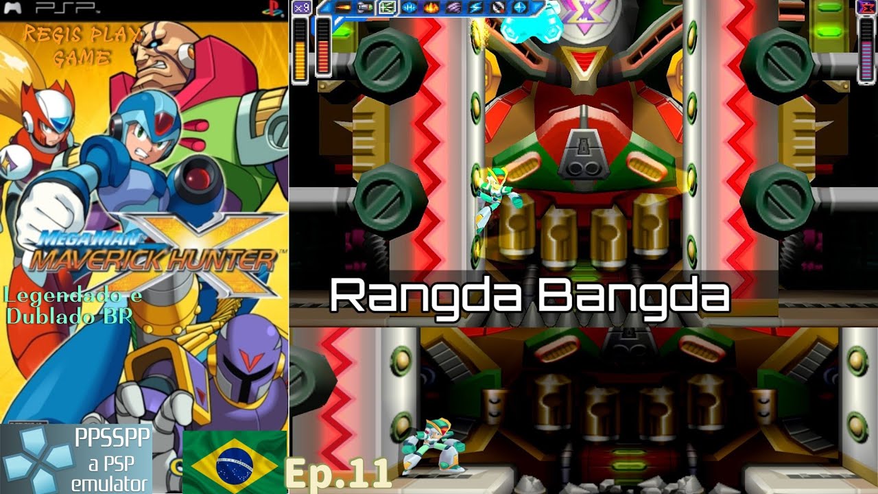 Mega Man Maverick Hunter X PSP Rangda Bangda Dublado e Legendado em português Br