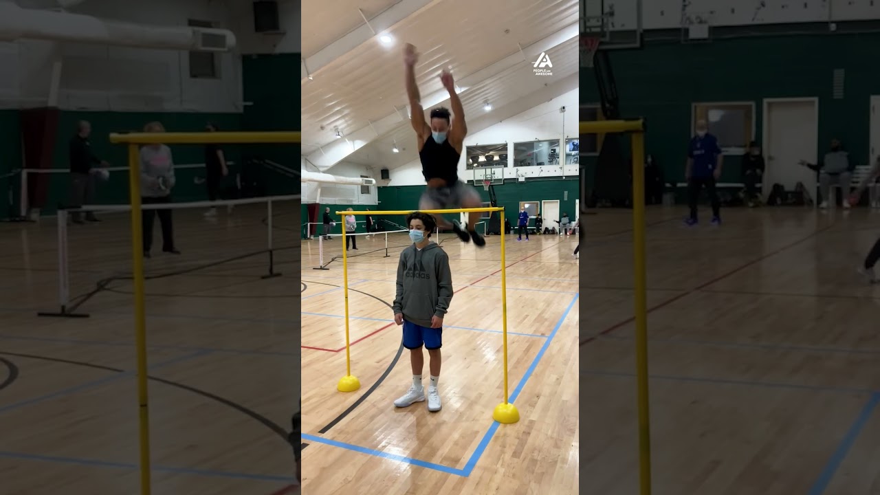 Check out this athlete's jaw-dropping high jump skills  #skyisthelimit