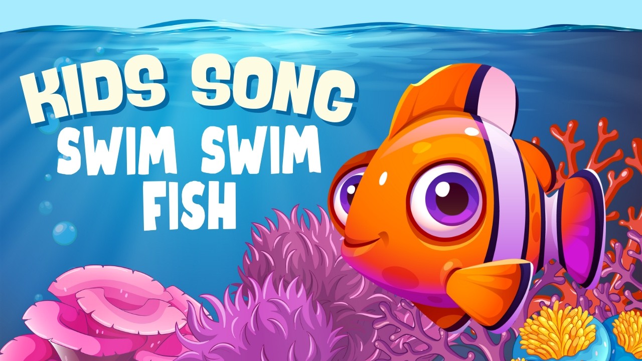 Swim Swim Little Fish 🐟🐠  Fun Nursery Rhymes for Kids  Baby Songs