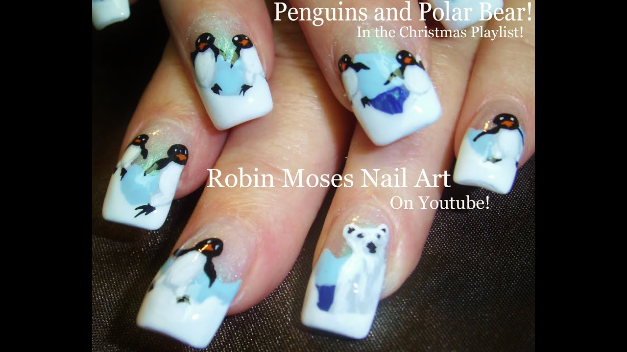 Polar Bear & Penguin Nails | Winter Nail Art Design Tutorial