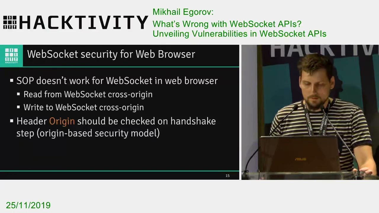 Mikhail Egorov   What's Wrong with WebSocket APIs Unveiling Vulnerabilities in WebSocket APIs