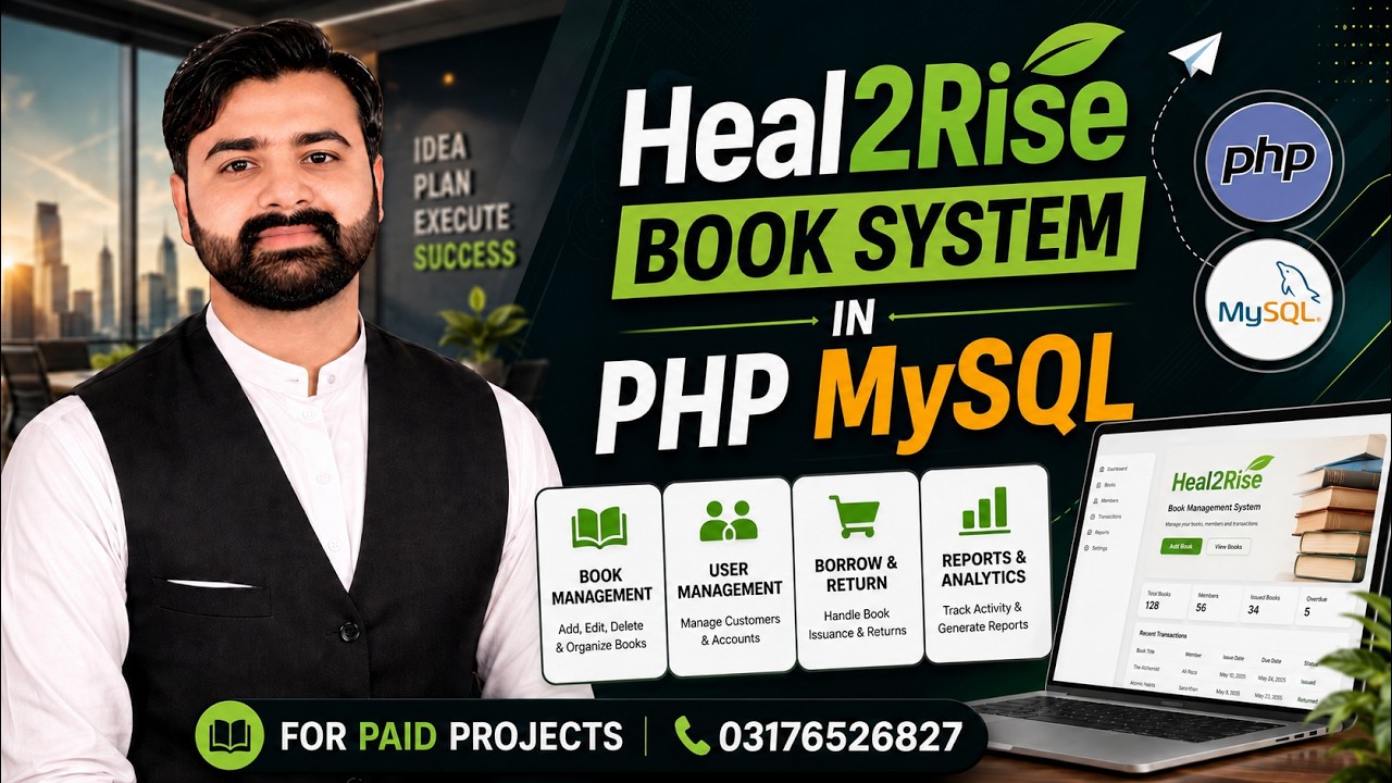 Heal2Rise Book Using PHP MySQL | Healthcare Management System | CS619 Complete Final Year Project