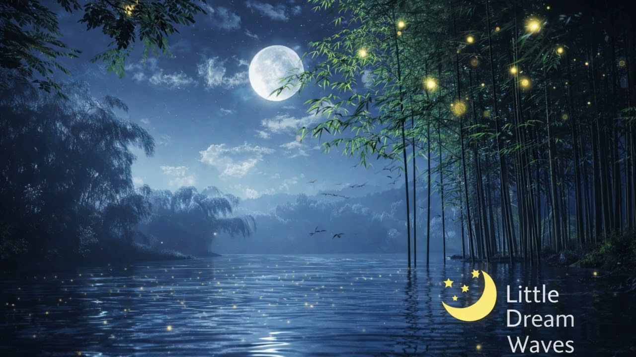 3 Hours Night Forest Crickets & River Sounds 🌙 Relaxing Nature Ambience for Deep Sleep