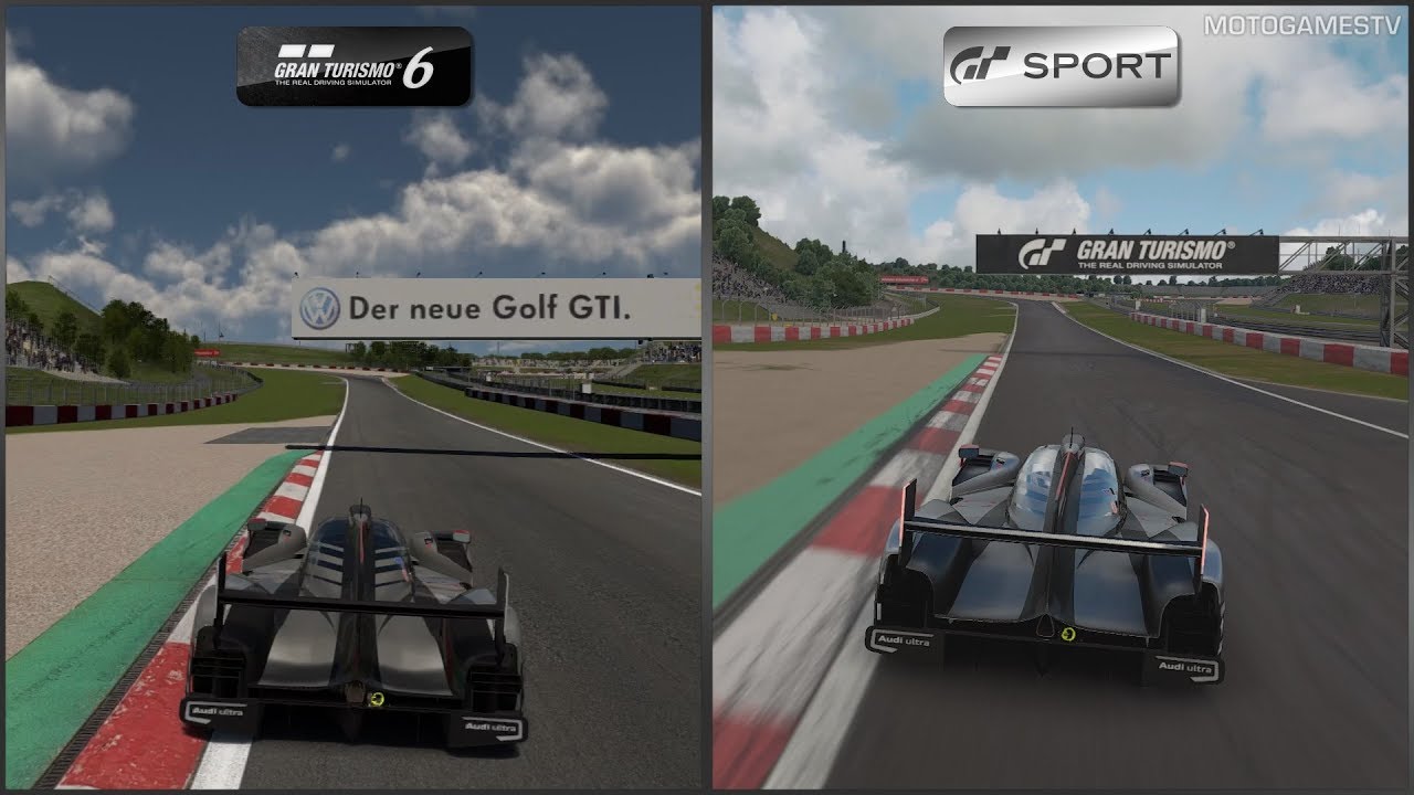 Gran Turismo 6 vs Gran Turismo Sport - Audi R18 TDI (Audi Sport Team Joest) '11 at Nurburgring GP