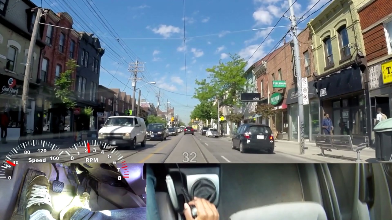(23) Automatic drivers learning stick shift: glance don't stare