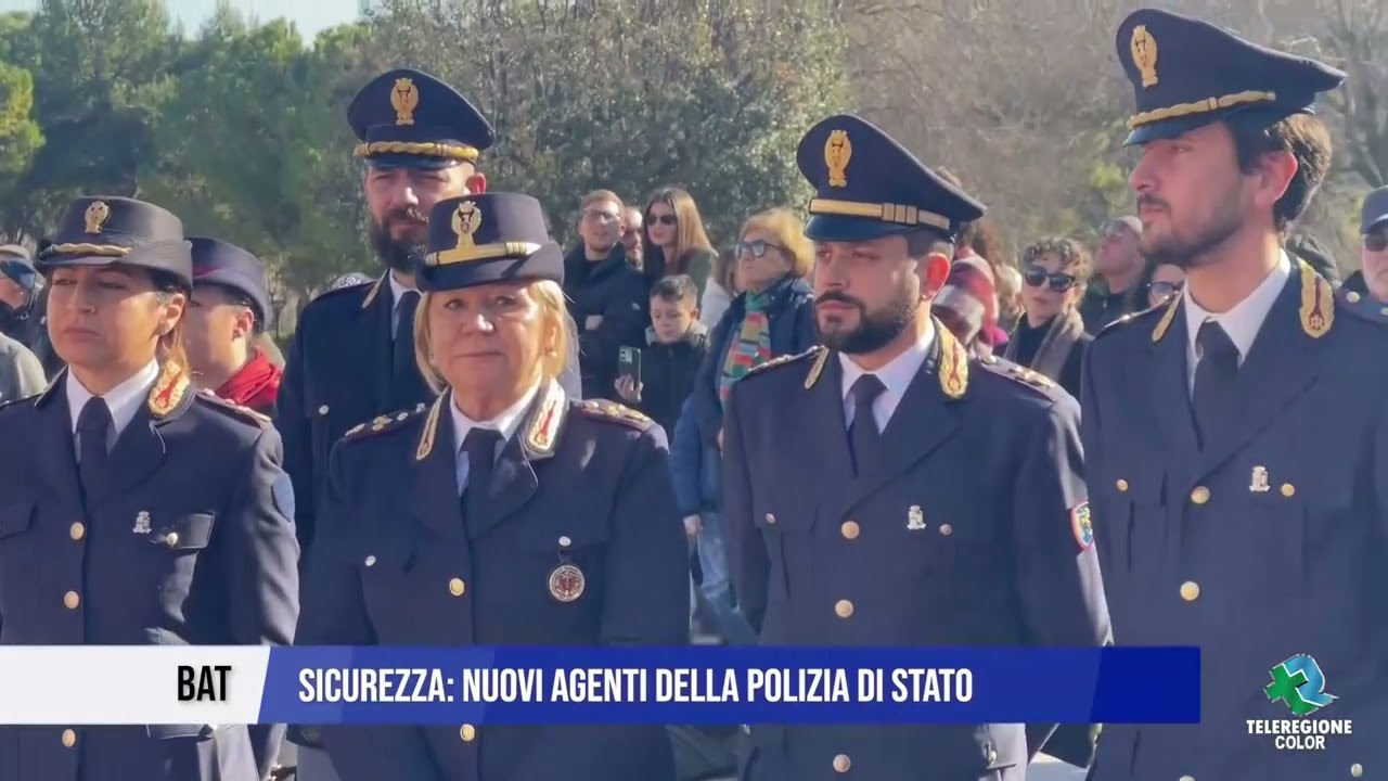 27 GENNAIO 2025  BAT, SICUREZZA  NUOVI AGENTI DELLA POLIZIA DI STATO