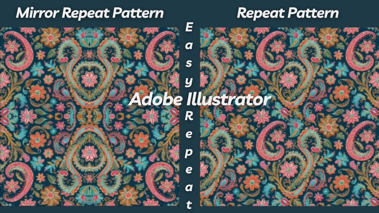 How To Repeat Pattern & Mirror Repeat Pattern In One Design | Illustrator