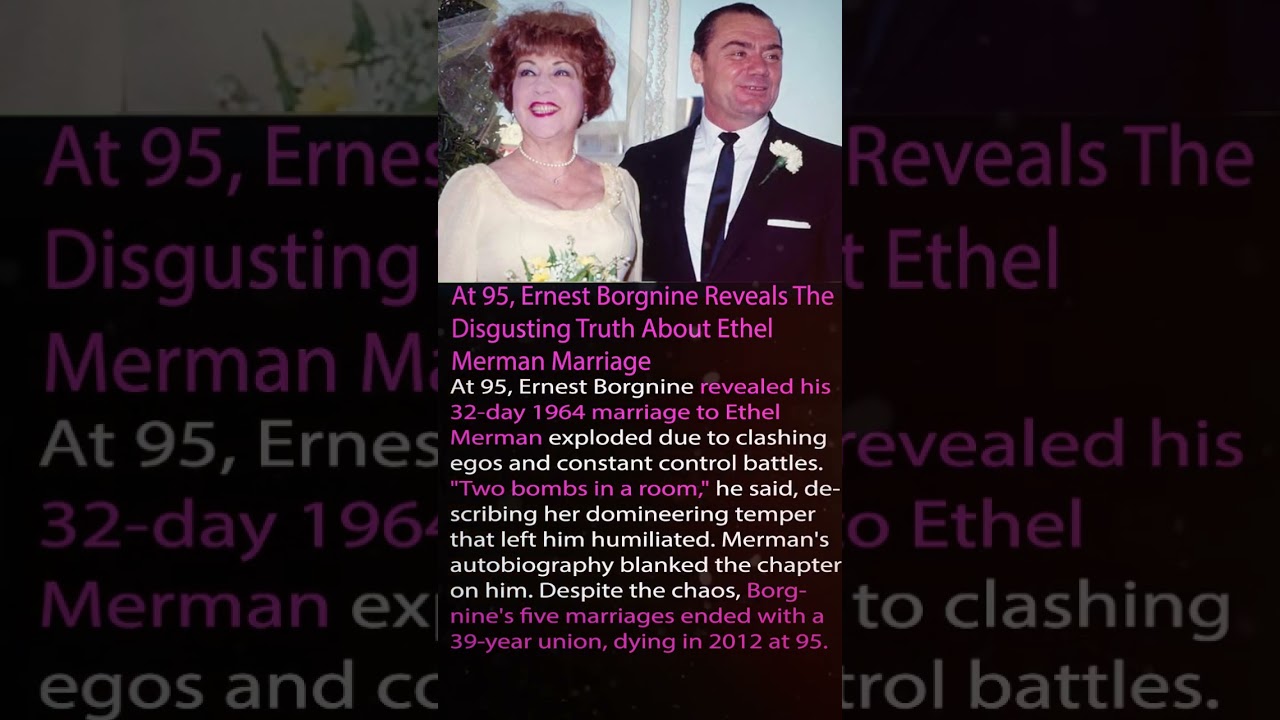 At 95, Ernest Borgnine Reveals The Disgusting Truth About Ethel Merman Marriage #shorts