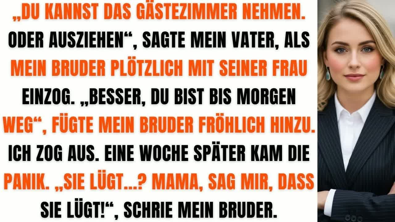 Beim Familienessen sagten sie： „Du kannst das Gästezimmer nehmen… oder verschwinden “