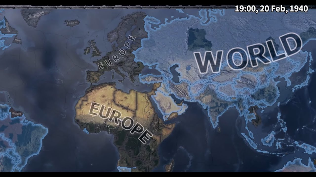 WW2 Europe vs The World [Hoi4 Timelapse]