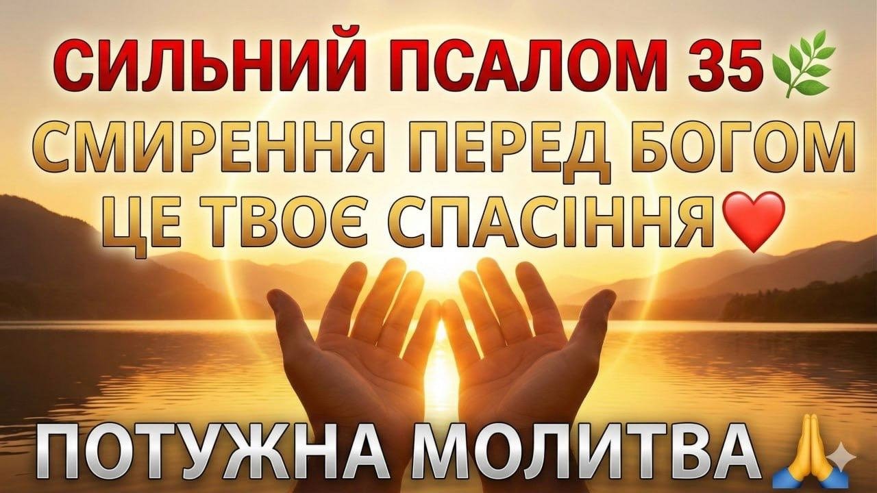 Сильний ПСАЛОМ 35🌿Смирення перед БОГОМ це твоє СПАСІННЯ❤️ ПОТУЖНА МОЛИТВА🙏