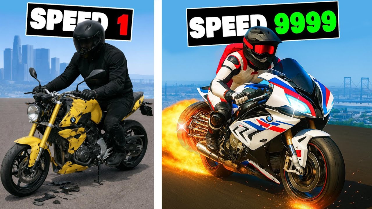 Upgrading from Slowest to Fastest BMW BIKE in GTA 5!