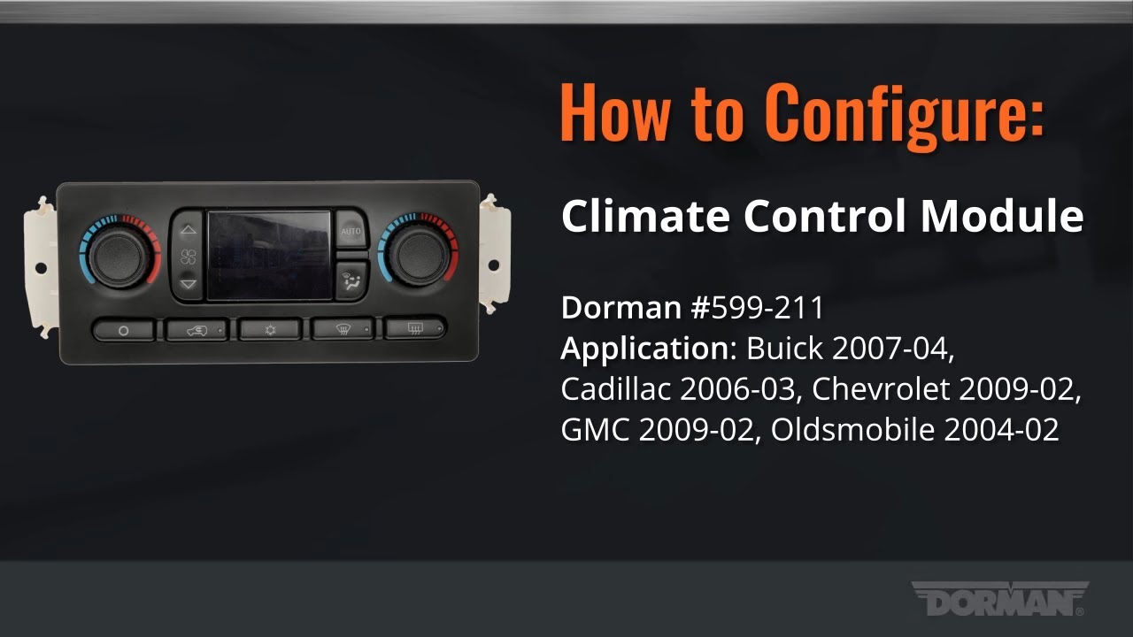How to configure the Dorman 599-211 HVAC control module