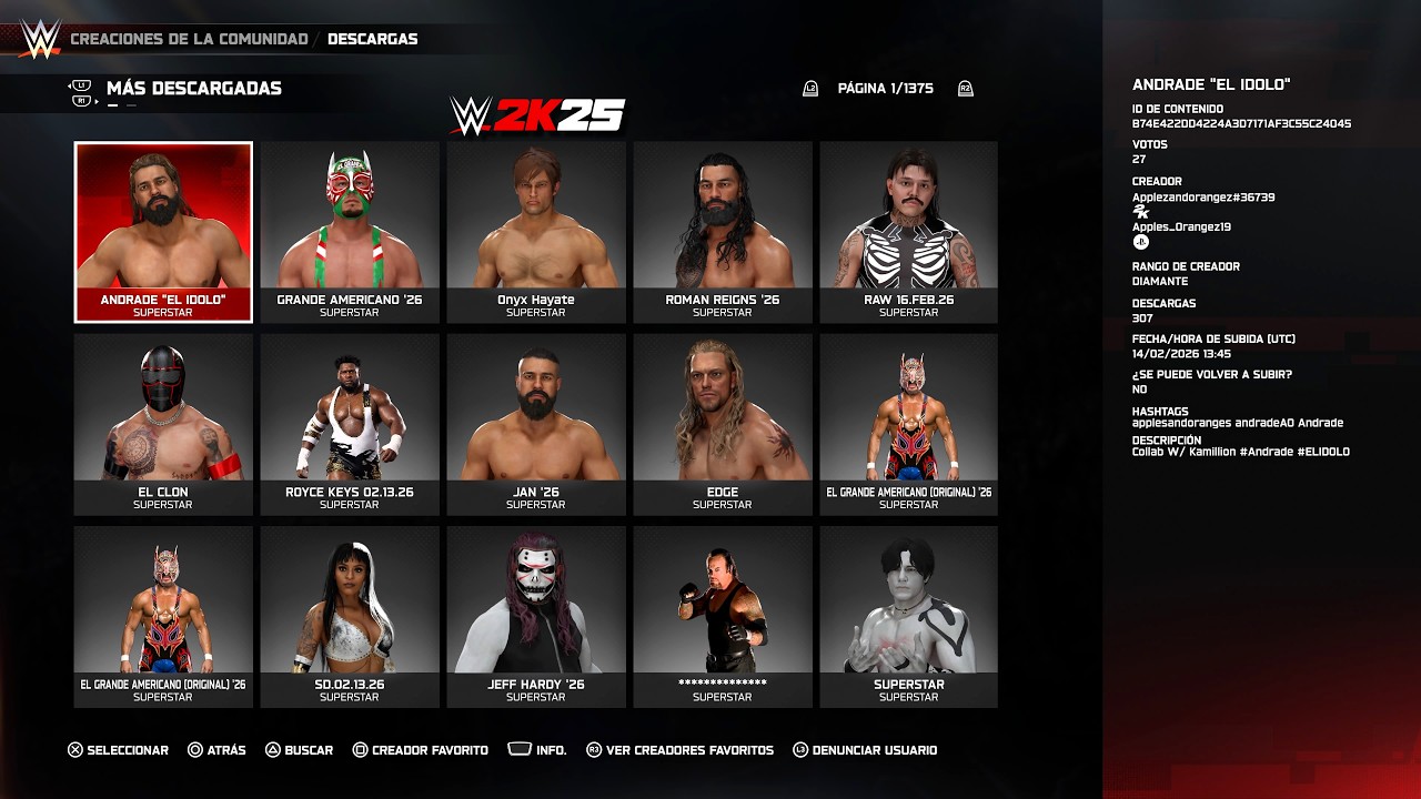 WWE 2K25: COMMUNITY CREATIONS (DAY 344-350) (13th Feb- 19th Feb) | CREACIONES DE LA COMUNIDAD
