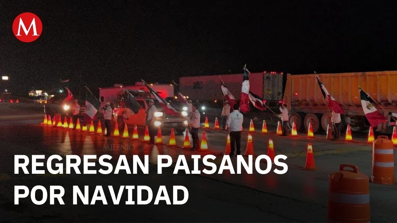 Mega caravana de paisanos llega a Nuevo Laredo por fiestas decembrinas