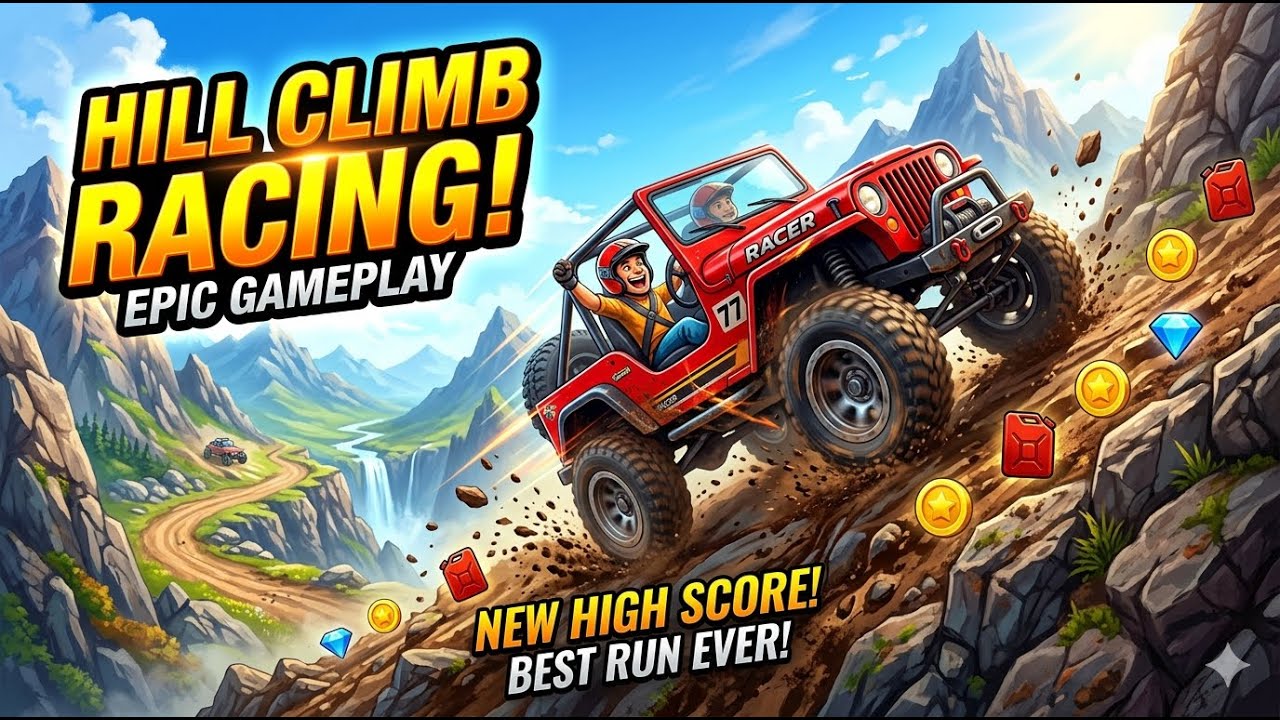 HILL CLIMB RACING GAME 🎯!! NEW RECORD LIVE 🔴 #live #shorts