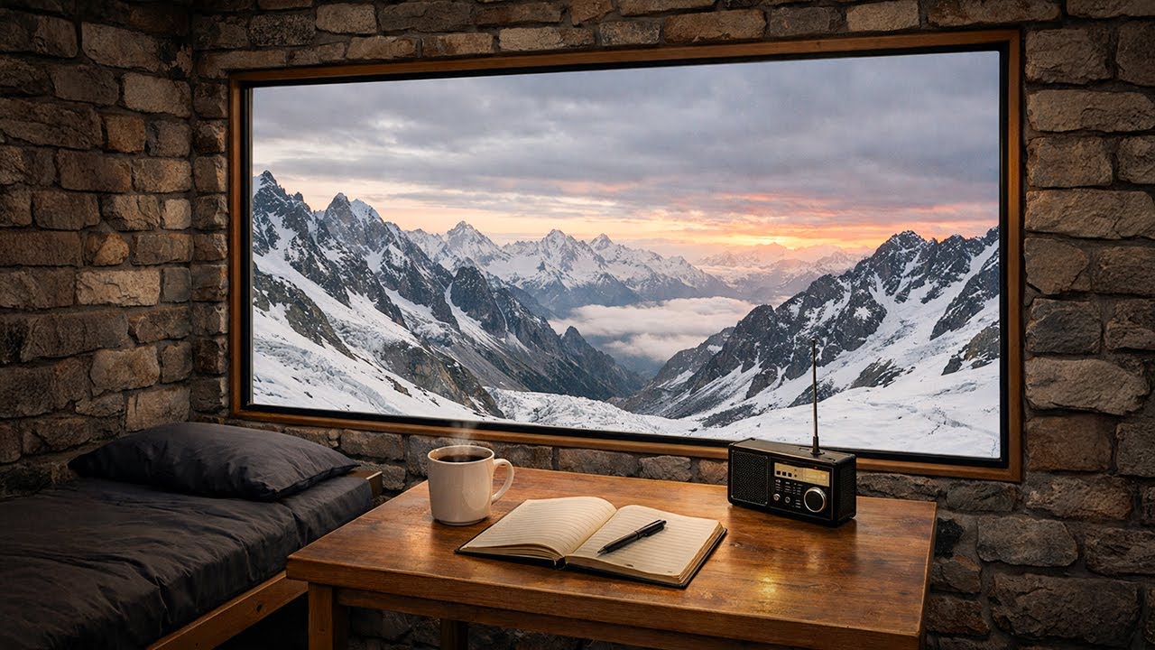 Alone in a Mountain Refuge (Cozy Ambience)