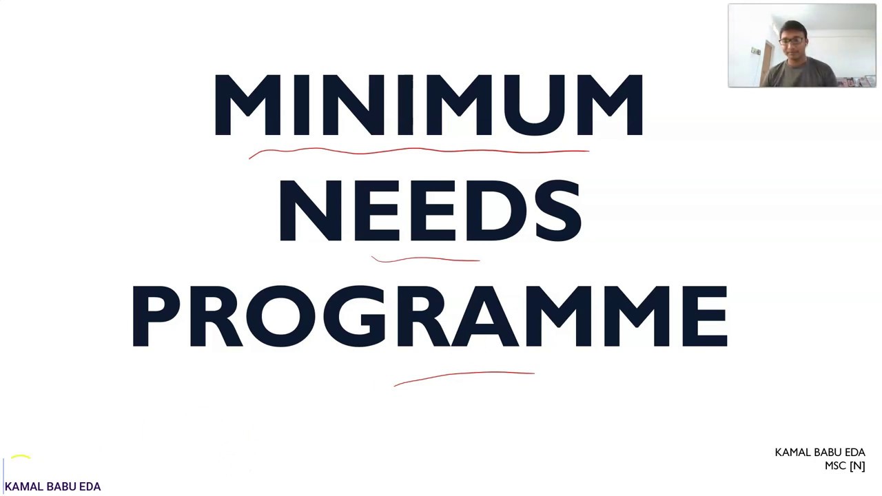 MINIMUM NEEDS PROGRAMME