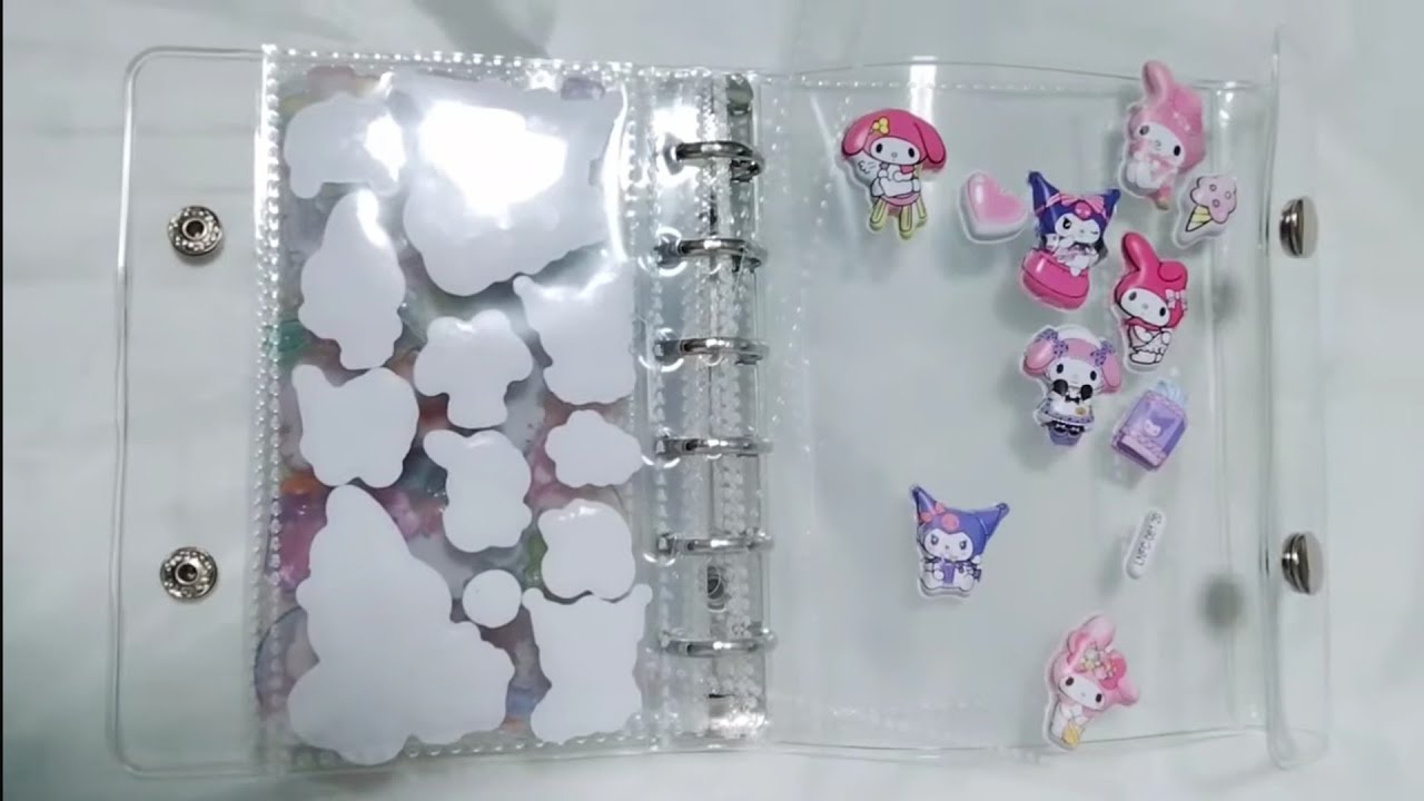 ボンボンドロップシール　余った超かわいいクロミちゃんのおしりシールをシール帳に移したよ。