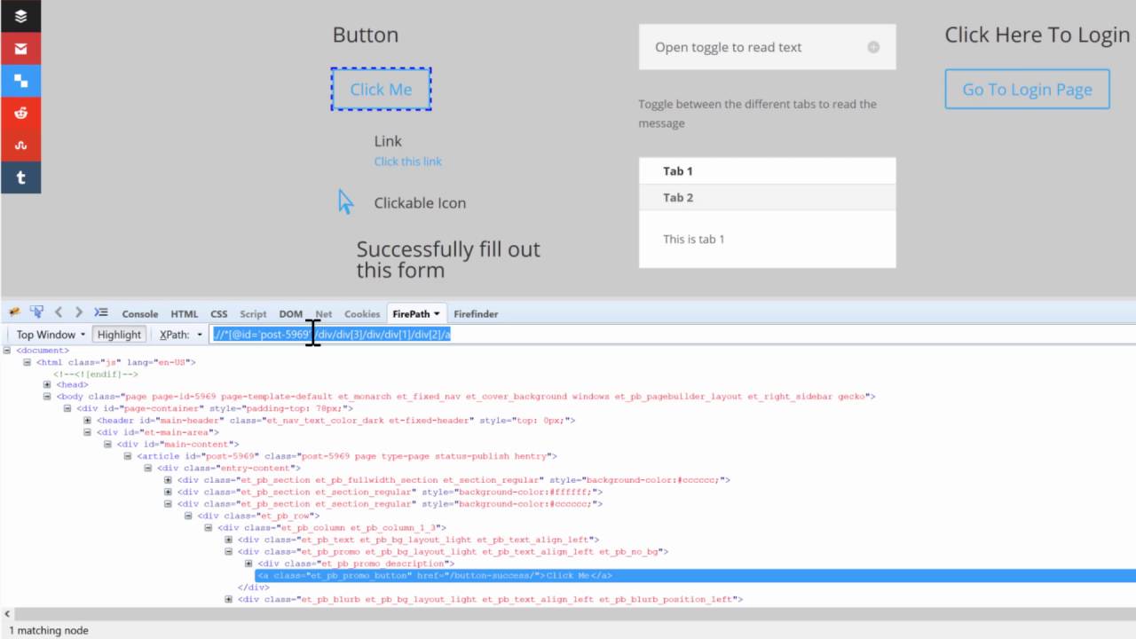 19 how to identify a button using xpath