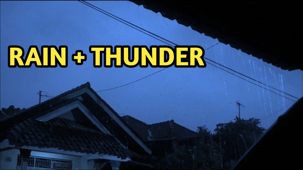 Heavy Rain on Roof with Rolling Thunder | Relaxing Rain Sounds for Sleep