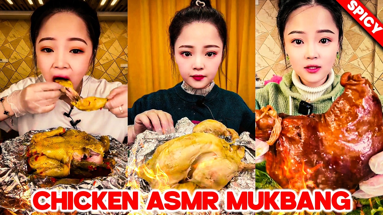 REAL MUKBANG :) SPICY CHICKEN 🐔 SOOTHING SOUNDS WHIEL ENJOING DELICIOUS FOOD | #ASMR #MUKBANG #VIRAL