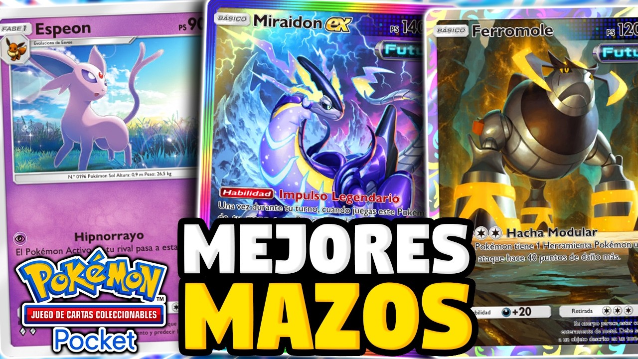 &iexcl;Los 4 MEJORES MAZOS de IMPULSO PARAD&Oacute;JICO en POK&Eacute;MON TCG POCKET!