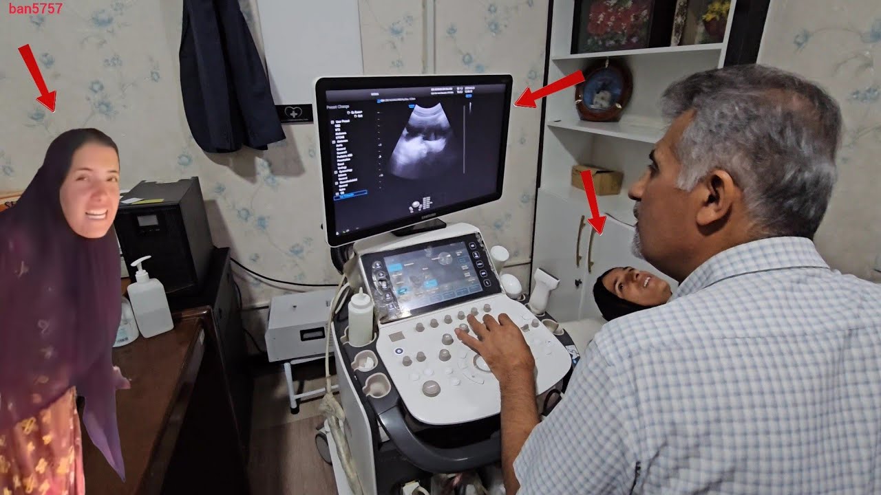 Narges' ultrasound stages: from anxiety to peace.