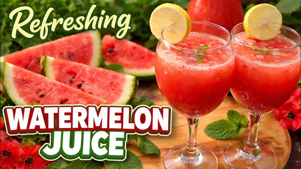 Fresh Watermelon Juice 🍉 | Cool, Refreshing & Tasty | Healthy & Hydrating 🍉 | Natural Energy Drink