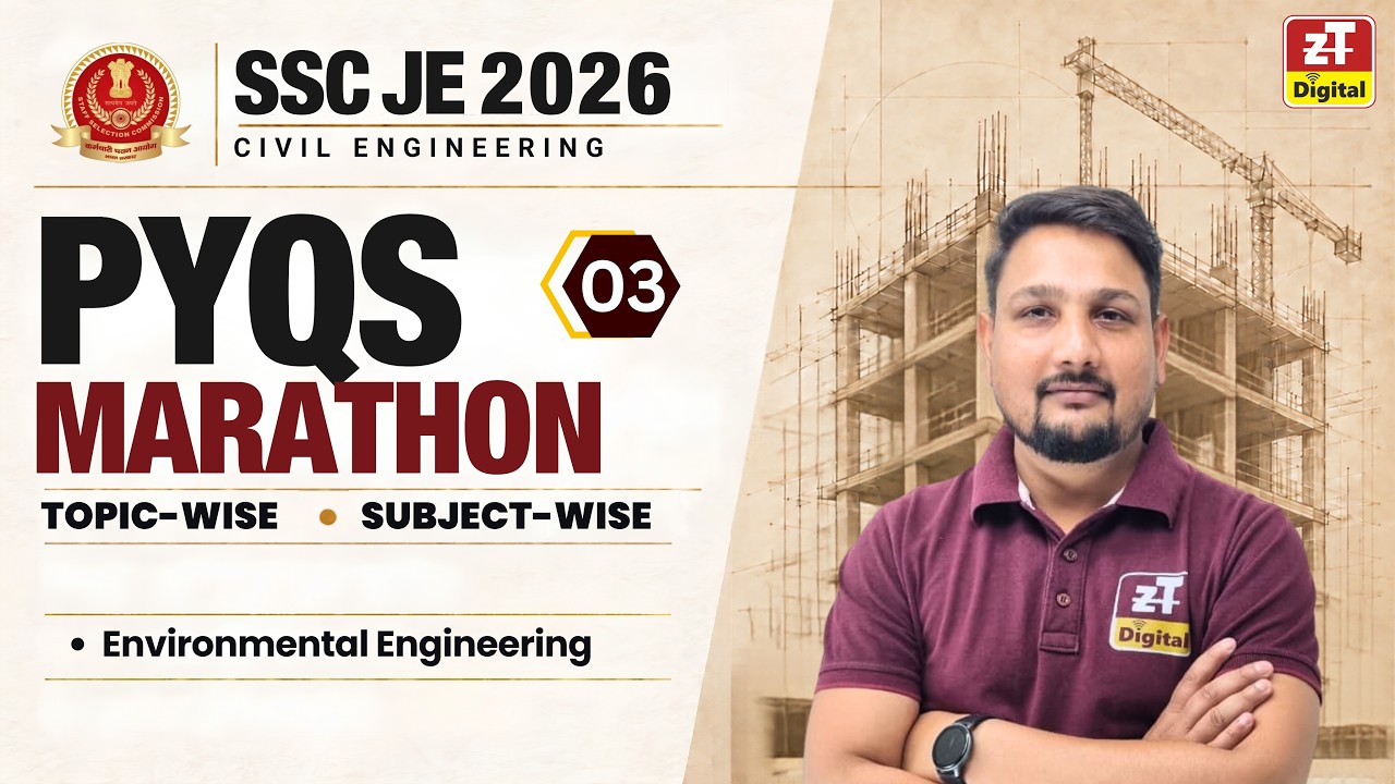 SSC JE 2026 Civil Engineering PYQs Marathon | Live Series | Class -3 | ZONE TECH