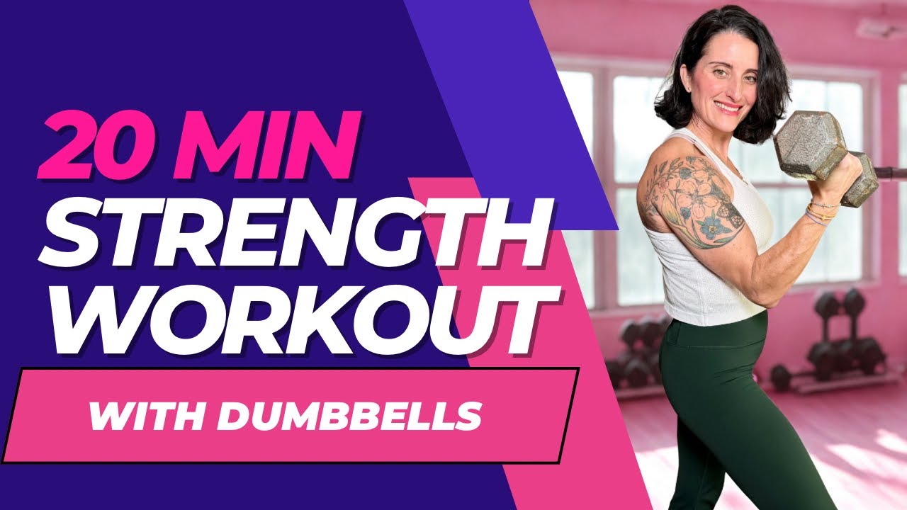 20 Min Progressive Overload Dumbbell Workout (Full Body Strength + Muscle Tone)