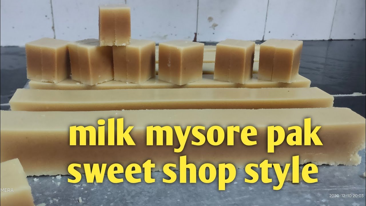 Milk mysore pak sweet recipe | how To make milk powder mysore pak |  indian sweets | ghee mysore |