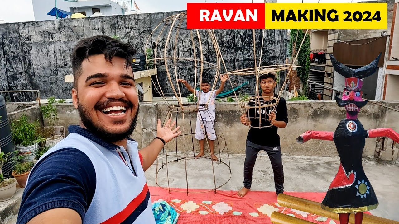 Ravan Making 2024 Delhi | Biggest Ravan Making For Dussehra 2024 | Ravan Making With Bamboo