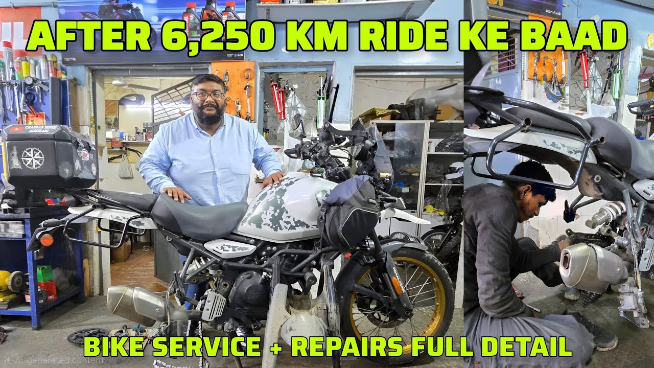 After 6,250 kms Ride Ke Baad | Bike Service + Repairs Full Detail | New Ride ? 