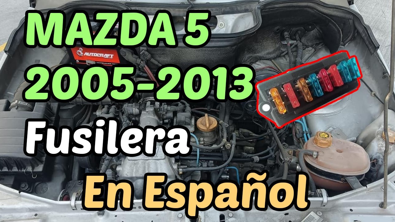 DIAGRAMA de FUSIBLES Mazda 5 Año 2005 - 2013 [ En Español ]