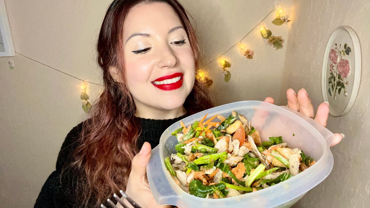 ASMR Eating Salad / Comiendo Ensalada y Platicando