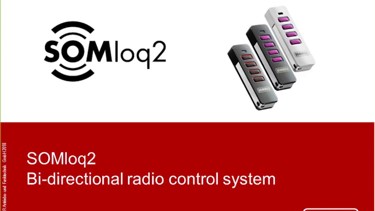 SOMMER Webinar bidirectional radio control system SOMloq2 (EN)
