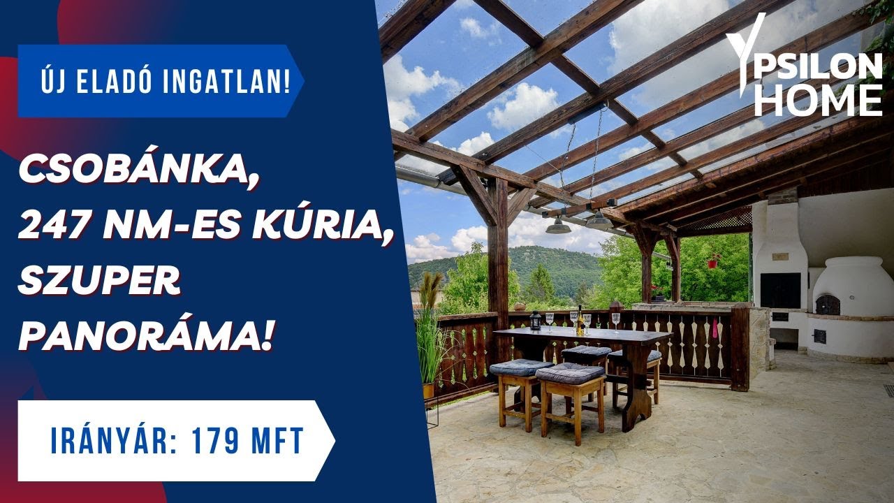 Csobánkán Panorámás családi ház eladó!